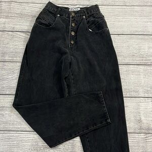 Vintage Beverly Hills Denim B.H.D.C. High Waisted Button Front Denim Jeans